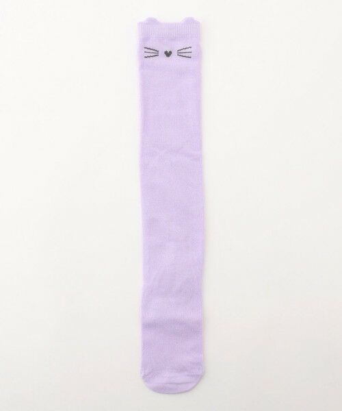 ANY/エニィ ネコ ニーハイソックス ラベンダー M(16〜18cm)