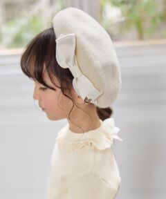 ANY / エニィ ハンチング・キャスケット・ベレー帽 | ネコチャーム付きリボンベレー帽