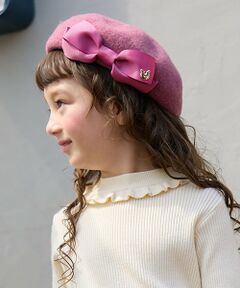 ANY / エニィ ハンチング・キャスケット・ベレー帽 | ネコチャーム付きリボンベレー帽