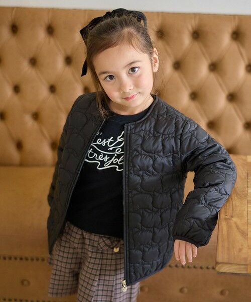 ANY/エニィ 【ドッキング可能】ネコキルトブルゾン ブラック 100 ANY/エニィ 【ドッキング可能】ネコキルトブルゾン ブラック 100