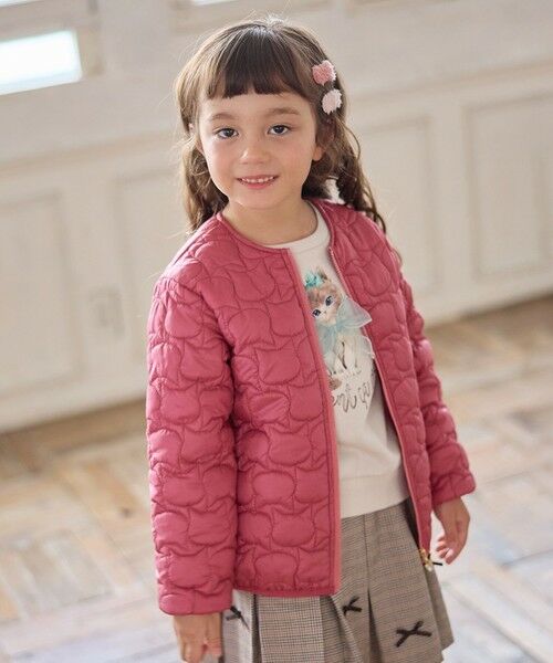 ANY/エニィ 【ドッキング可能】ネコキルトブルゾン ピンク 120 ANY/エニィ 【ドッキング可能】ネコキルトブルゾン ピンク 120