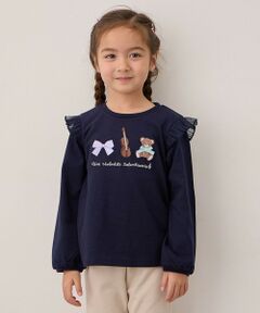 ANY / エニィ カットソー | おけいこモチーフ刺繍入り 長袖Tシャツ