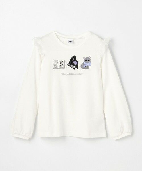 ANY / エニィ カットソー | おけいこモチーフ刺繍入り 長袖Tシャツ | 詳細4