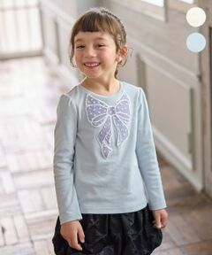 ANY / エニィ カットソー | ドットリボン 長袖Tシャツ