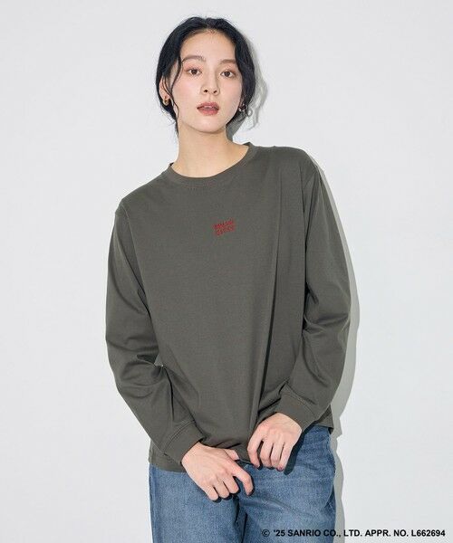 ANY/エニィ 【ハローキティ×ANY】ロゴTシャツ チャコールロゴ F ANY/エニィ 【ハローキティ×ANY】ロゴTシャツ チャコールロゴ F