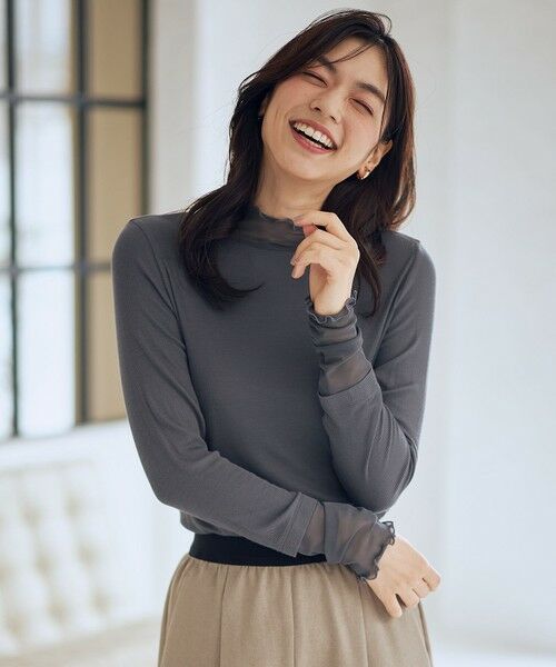 ANY / エニィ カットソー | 【新色追加】シアーコンビタートル | 詳細16