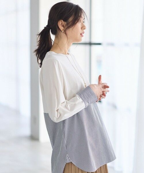 ANY / エニィ カットソー | シャツコンビレイヤードインナー | 詳細15