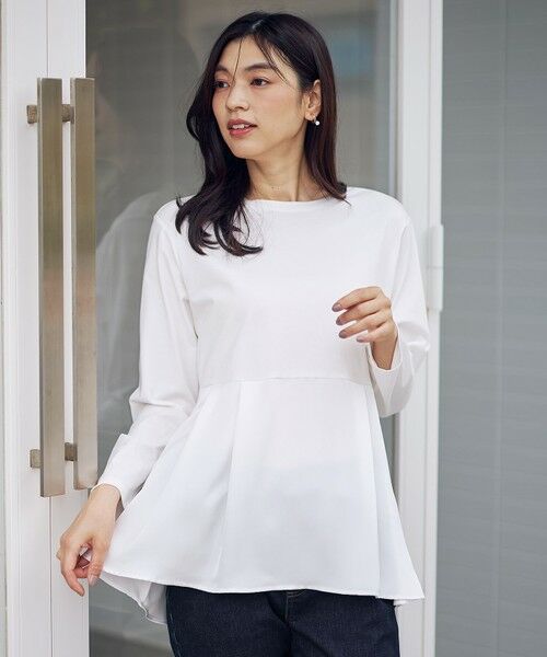 ANY / エニィ カットソー | 【WEB限定】サテンコンビペプラムカットソー | 詳細3