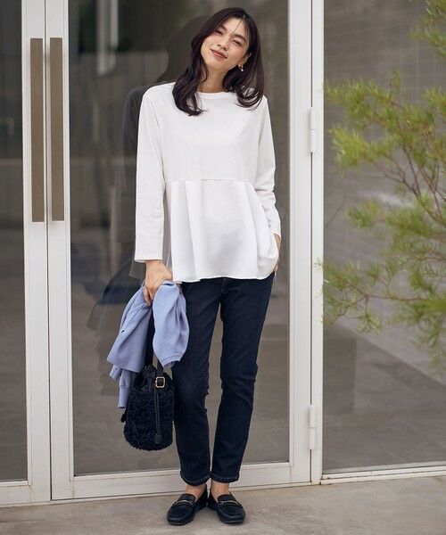 ANY / エニィ カットソー | 【WEB限定】サテンコンビペプラムカットソー | 詳細5