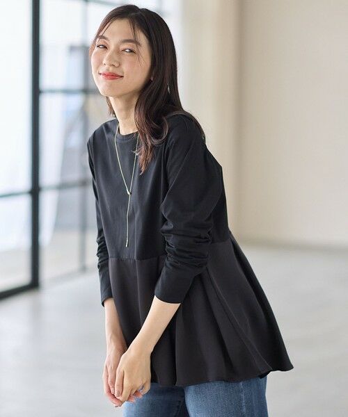 ANY / エニィ カットソー | 【WEB限定】サテンコンビペプラムカットソー | 詳細19