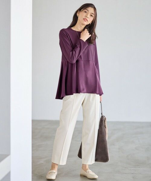 ANY / エニィ カットソー | 【WEB限定】サテンコンビペプラムカットソー | 詳細26