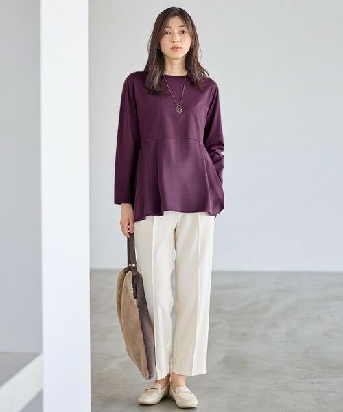 ANY / エニィ カットソー | 【WEB限定】サテンコンビペプラムカットソー | 詳細27