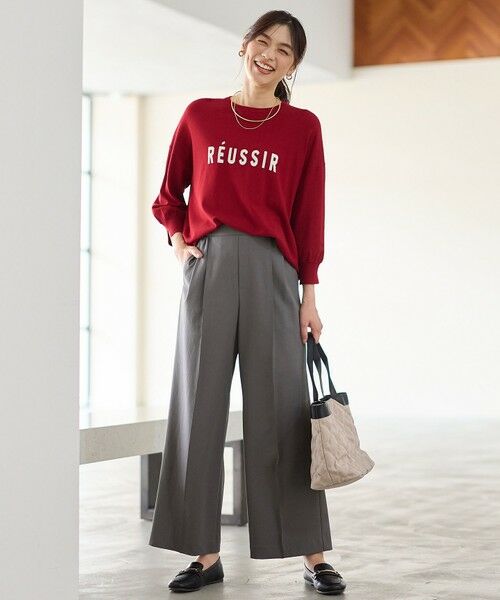 ANY / エニィ ニット・セーター | インターシャロゴニットプルオーバー | 詳細10