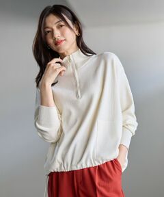 ANY / エニィ ニット・セーター | スウェットライクハーフジップニット