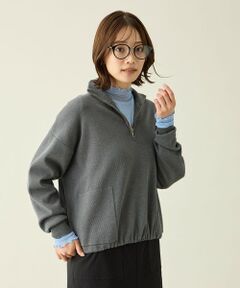 ANY / エニィ ニット・セーター | スウェットライクハーフジップニット