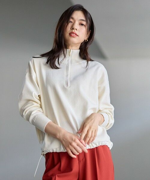 ANY / エニィ ニット・セーター | スウェットライクハーフジップニット | 詳細1