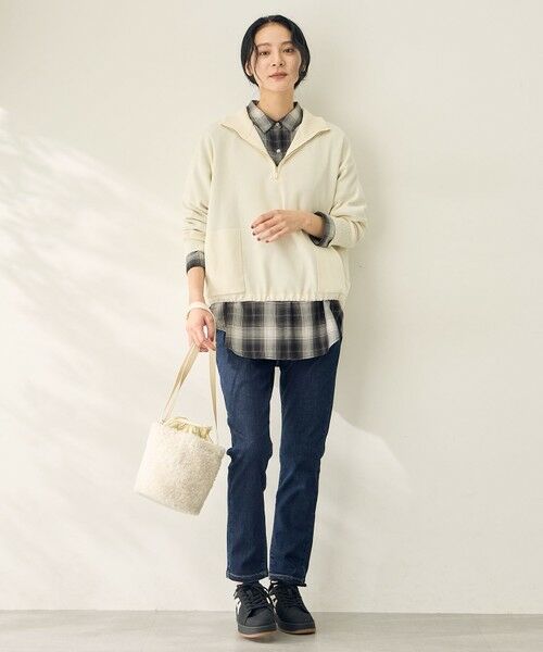 ANY / エニィ ニット・セーター | スウェットライクハーフジップニット | 詳細8