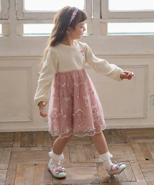 ANY / エニィ ロング・マキシ丈ワンピース | バレエ刺繍チュールワンピース | 詳細4