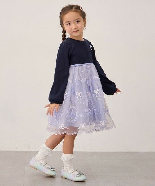 ANY / エニィ ロング・マキシ丈ワンピース | バレエ刺繍チュールワンピース | 詳細25