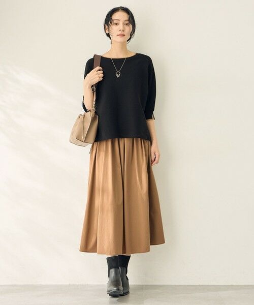 ANY / エニィ セットアップ | 【2SET】バイカラーニット×布帛スカートセット | 詳細8