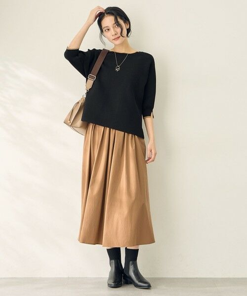 ANY / エニィ セットアップ | 【2SET】バイカラーニット×布帛スカートセット | 詳細9