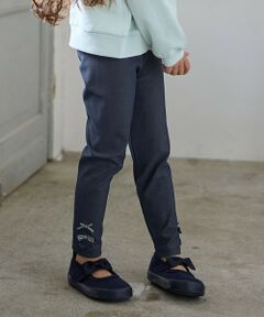 ANY / エニィ レギンス・スパッツ | 裾リボン 無地レギンス