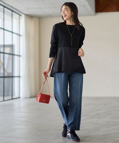 ANY / エニィ デニムパンツ | 【ウエストゴム】ストレートワイドデニム | 詳細8