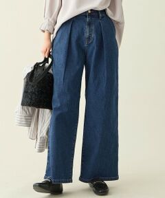 ANY / エニィ デニムパンツ | 【ウエストゴム】タックワイドデニム