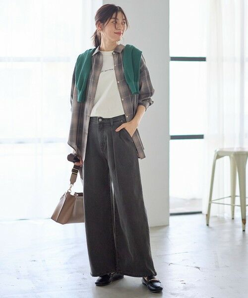 ANY / エニィ デニムパンツ | 【ウエストゴム】タックワイドデニム | 詳細1