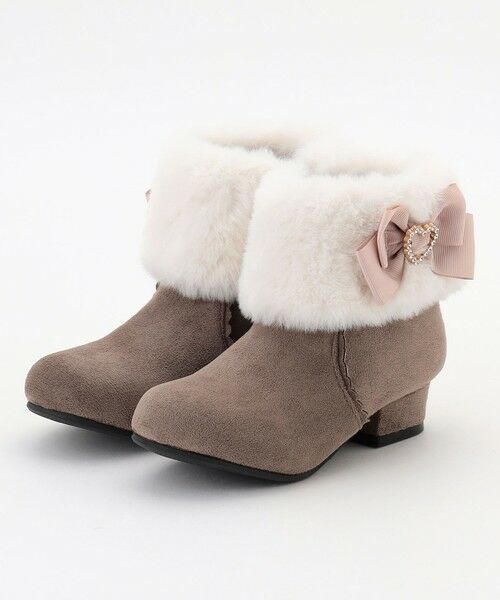 ANY/エニィ リボンフェイクファーブーツ ブラウン 19 ANY/エニィ リボンフェイクファーブーツ ブラウン 19