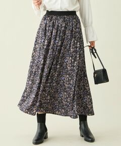 ANY / エニィ ミニ・ひざ丈スカート | 【ウエストゴム】モザイクプリントスカート