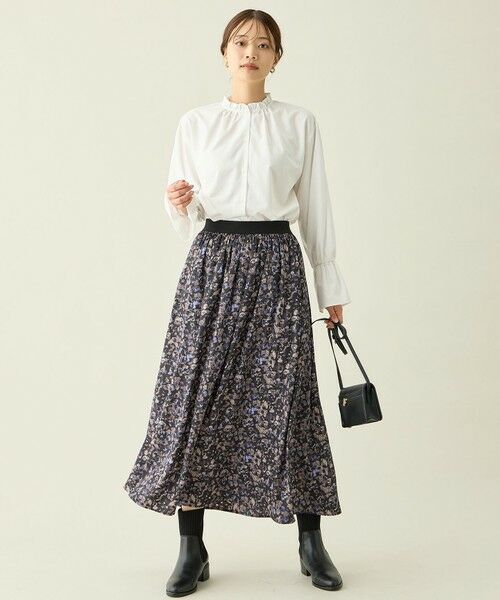 ANY / エニィ ミニ・ひざ丈スカート | 【ウエストゴム】モザイクプリントスカート | 詳細13