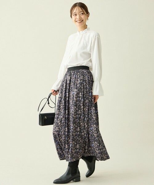 ANY / エニィ ミニ・ひざ丈スカート | 【ウエストゴム】モザイクプリントスカート | 詳細14