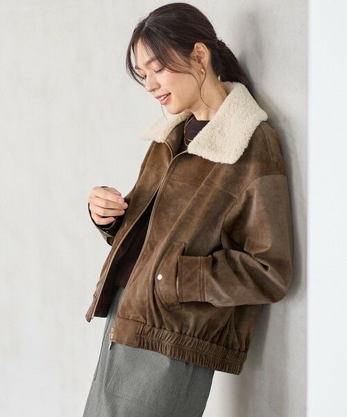 ANY / エニィ ブルゾン | 【2WAY】ボアカラーブルゾン | 詳細1