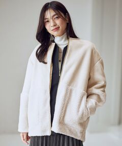 ANY / エニィ ブルゾン | スエードボアコンビブルゾン