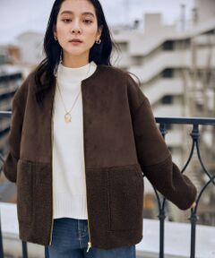 ANY / エニィ ブルゾン | スエードボアコンビブルゾン