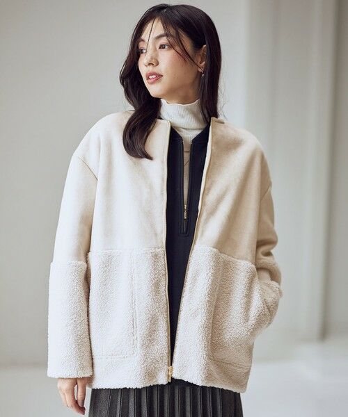 ANY / エニィ ブルゾン | スエードボアコンビブルゾン | 詳細1