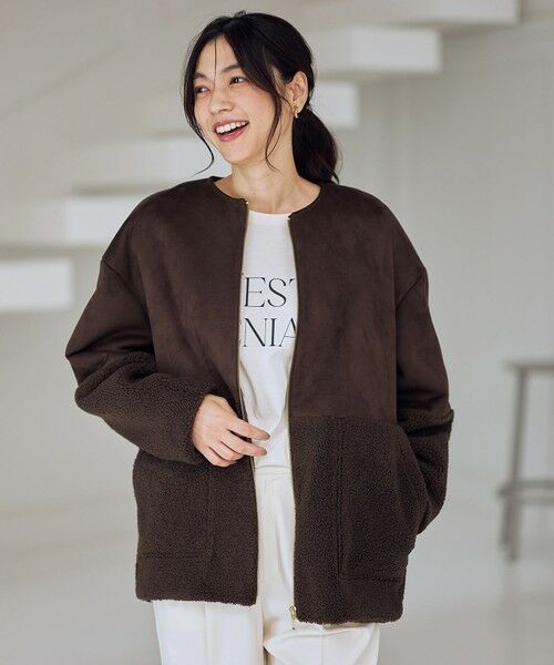 ANY / エニィ ブルゾン | スエードボアコンビブルゾン | 詳細12