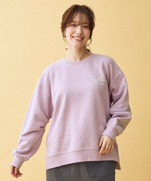 ANY/エニィ 【洗濯機可】ロゴスウェット ラベンダー F ANY/エニィ 【洗濯機可】ロゴスウェット ラベンダー F