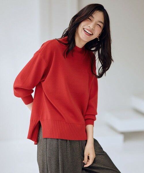 ANY/エニィ 【5色展開】ハイネックデイリーニット レッド F