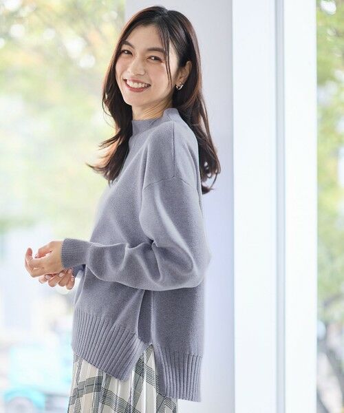 ANY / エニィ ニット・セーター | 【新色追加】ハイネックデイリーニット（ディープブルー）