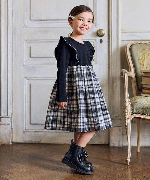 ANY / エニィ ロング・マキシ丈ワンピース | チェック柄 ドッキング ワンピース | 詳細2