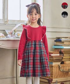 ANY / エニィ ロング・マキシ丈ワンピース | チェック柄 ドッキング ワンピース