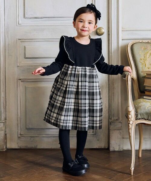 ANY / エニィ ロング・マキシ丈ワンピース | チェック柄 ドッキング ワンピース | 詳細3