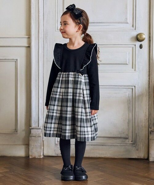 ANY / エニィ ロング・マキシ丈ワンピース | チェック柄 ドッキング ワンピース | 詳細5