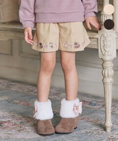 ANY / エニィ その他パンツ | ネコ刺繍 コーデュロイ ショートパンツ