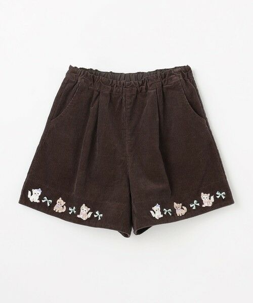 ANY / エニィ その他パンツ | ネコ刺繍 コーデュロイ ショートパンツ | 詳細6