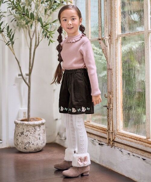 ANY / エニィ その他パンツ | ネコ刺繍 コーデュロイ ショートパンツ | 詳細3