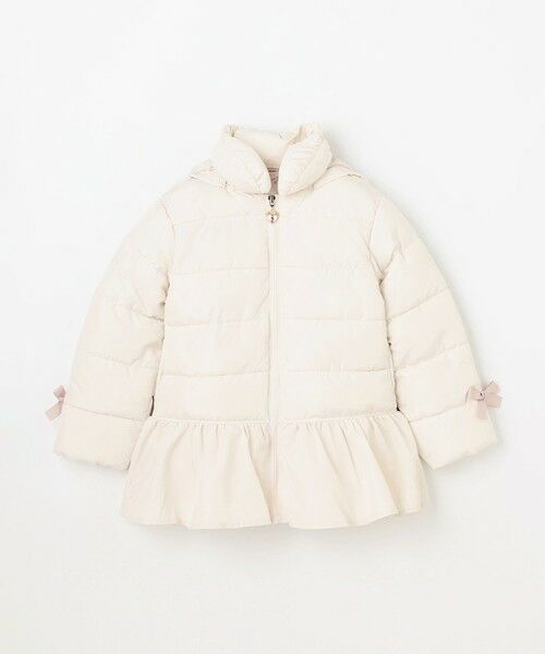 ANY / エニィ ダウンジャケット・ベスト | 【フード取り外し/洗濯機可能】中綿フリル リボンコート | 詳細11