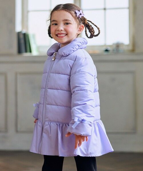 ANY / エニィ ダウンジャケット・ベスト | 【フード取り外し/洗濯機可能】中綿フリル リボンコート | 詳細15